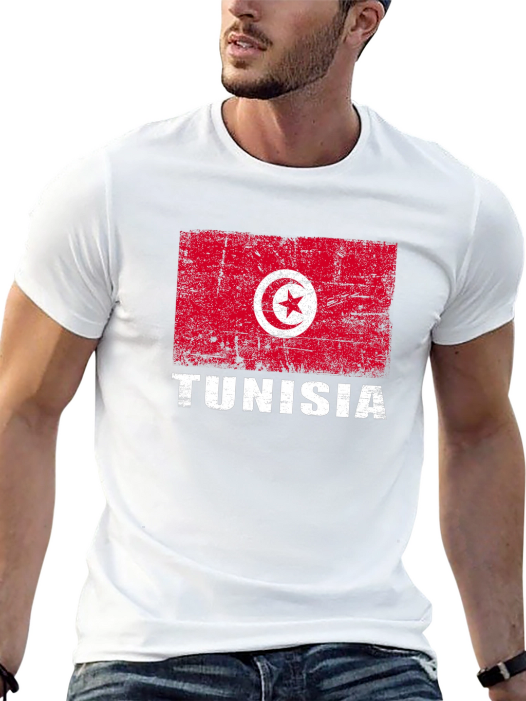 Tunisia Flag Graphic T-Shirt