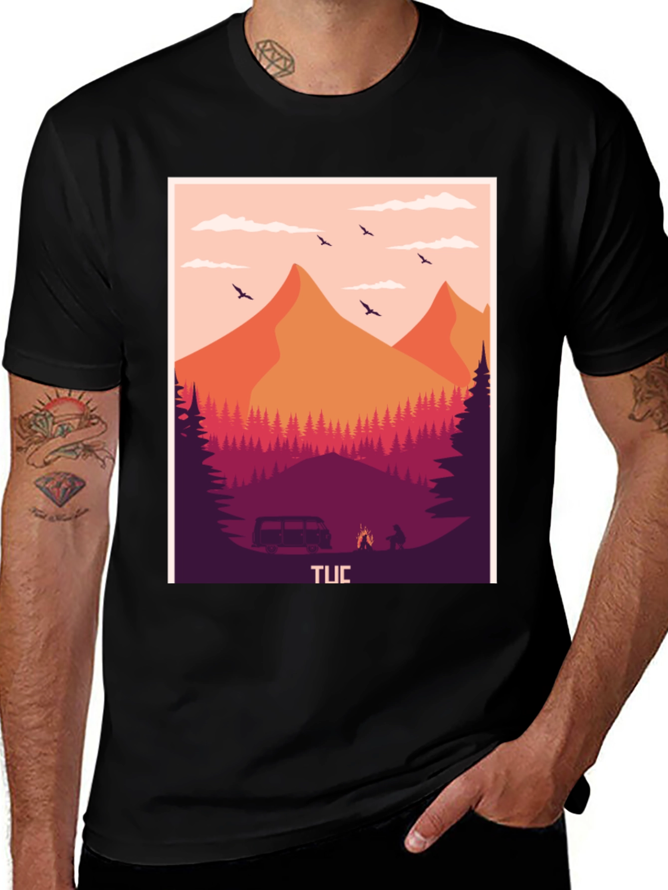 Outdoor Adventure Graphic Tee - Nature Camping Shirt
