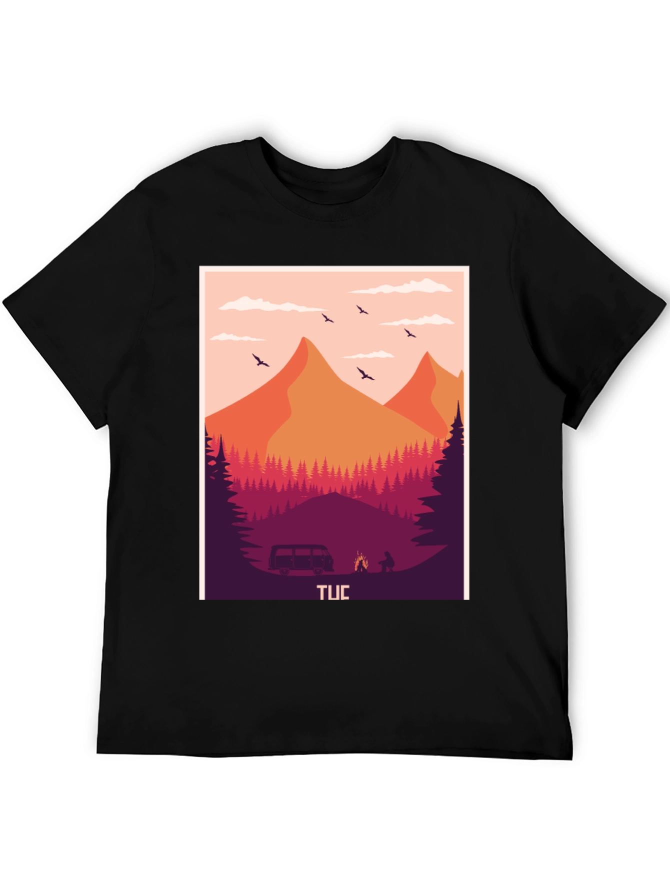 Outdoor Adventure Graphic Tee - Nature Camping Shirt