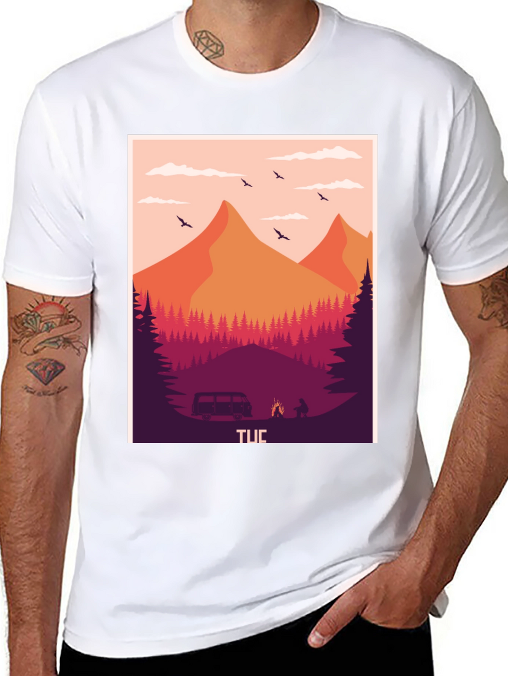 Outdoor Adventure Graphic Tee - Nature Camping Shirt