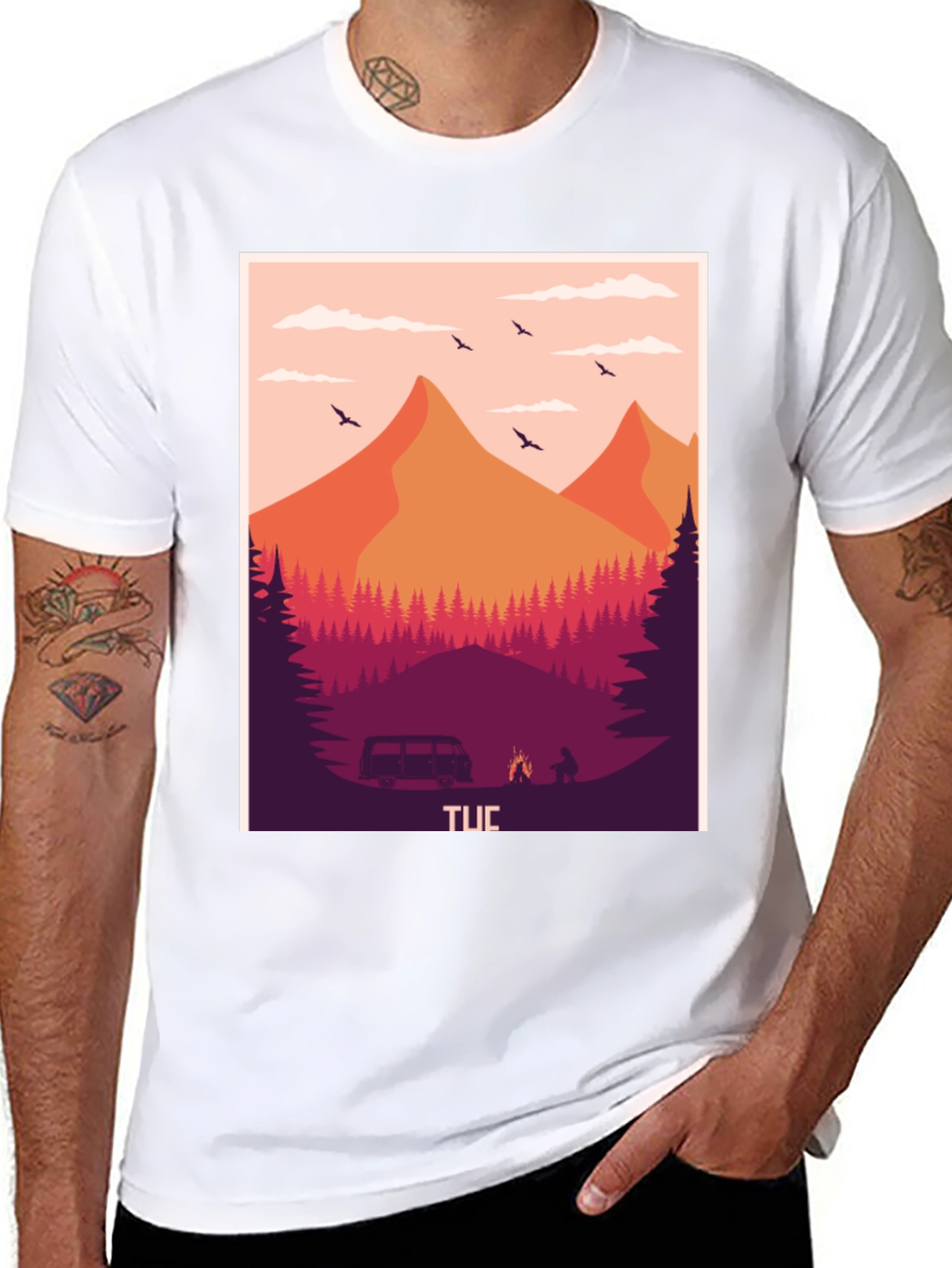 Outdoor Adventure Graphic Tee - Nature Camping Shirt