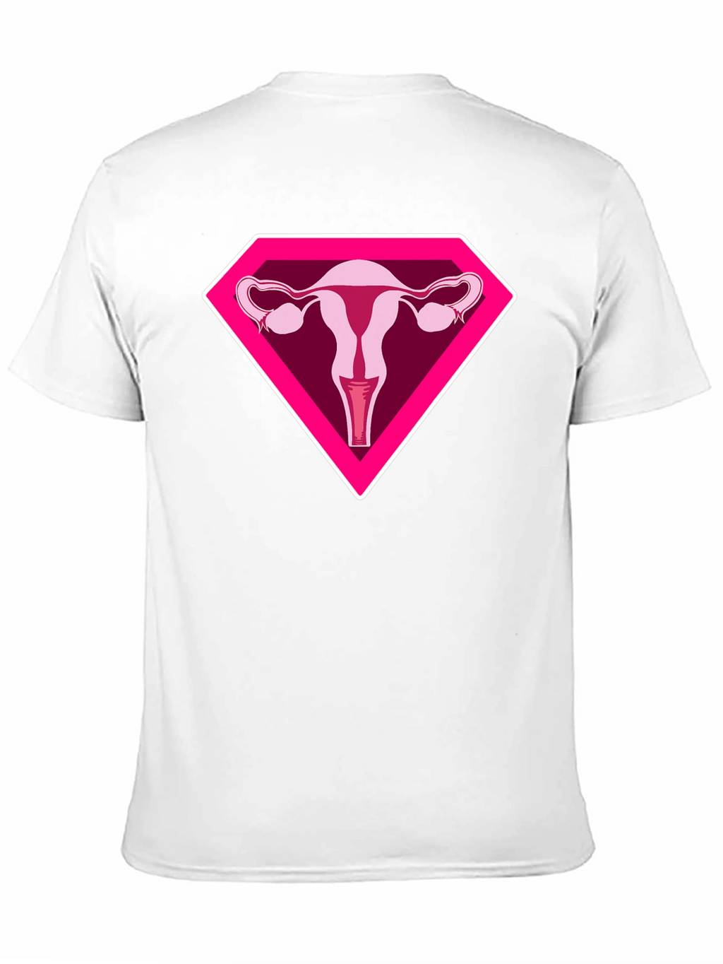 Uterus Superhero Graphic Tee - Black Cotton T-Shirt