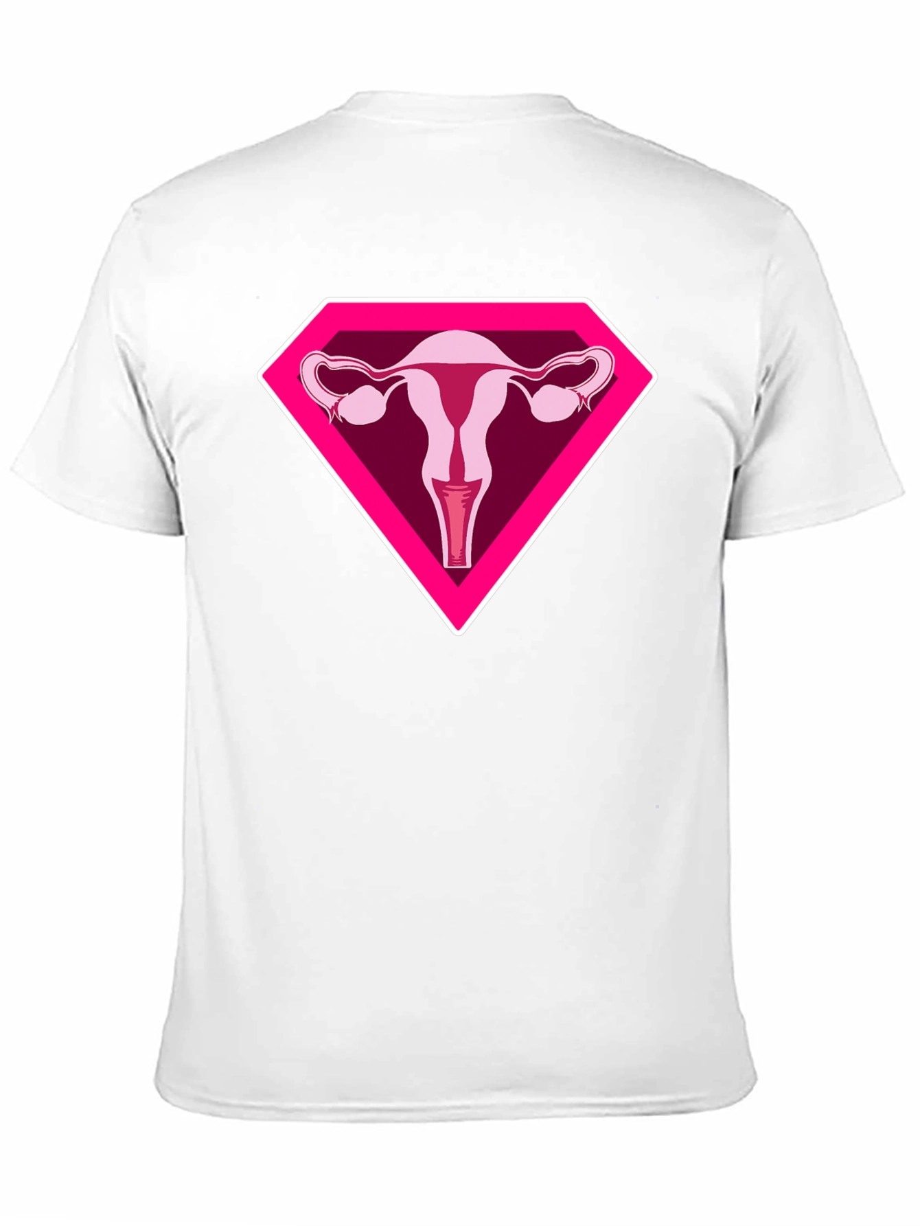 Uterus Superhero Graphic Tee - Black Cotton T-Shirt