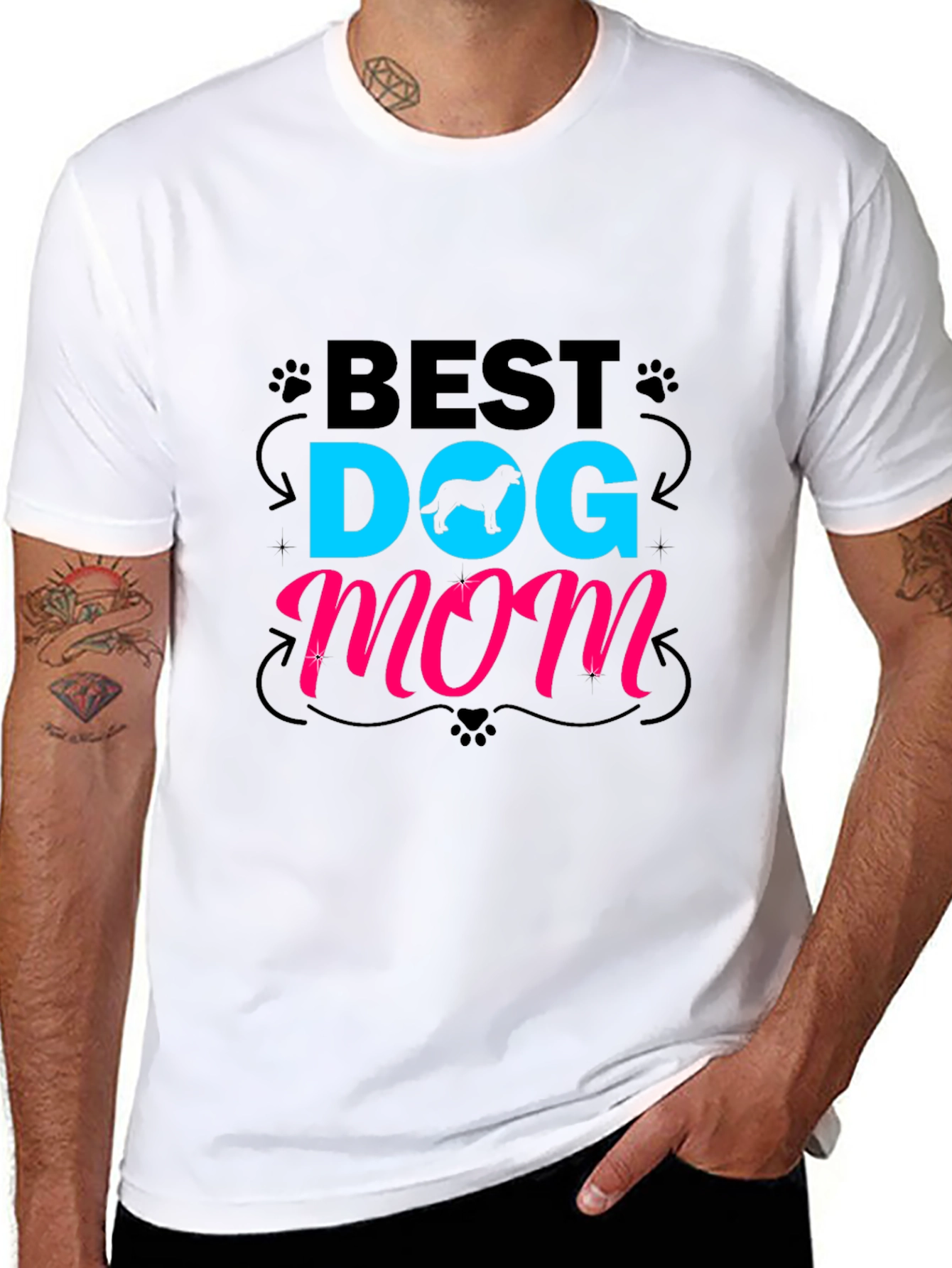 Best Dog Mom Graphic Tee - Cute Pet Lover Shirt