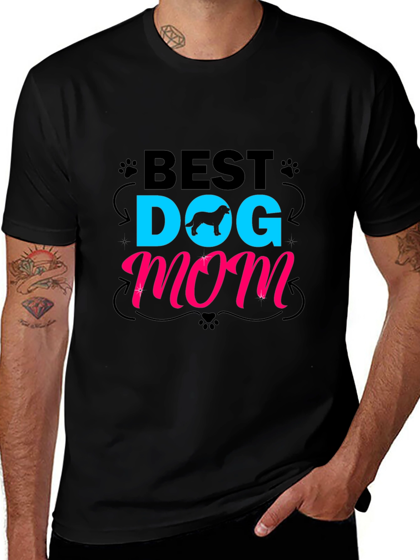 Best Dog Mom Graphic Tee - Cute Pet Lover Shirt