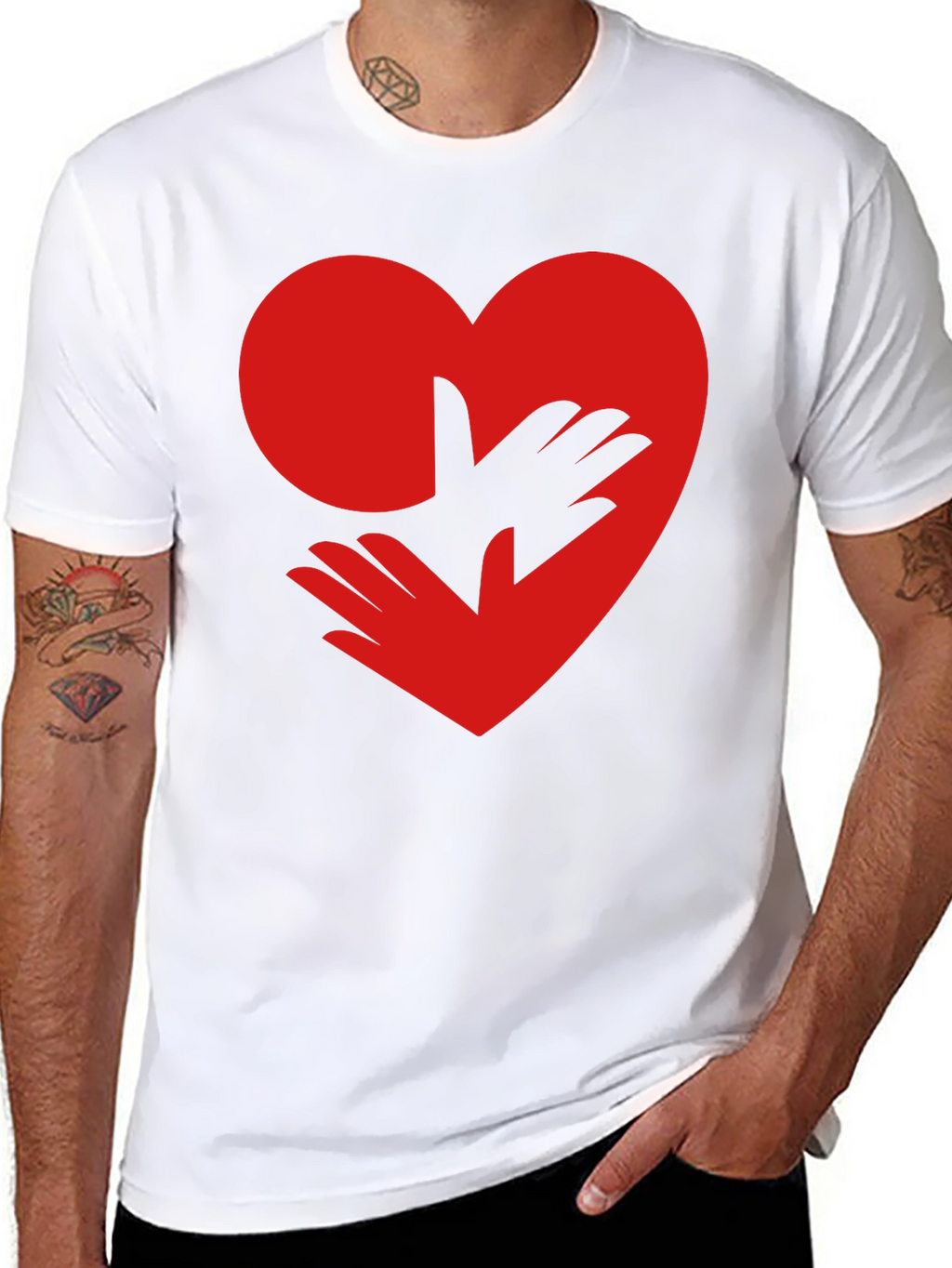 Heart Hands Graphic Tee - Love & Support