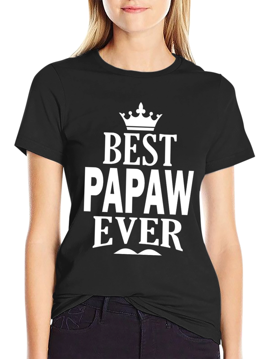 Best Papaw Ever Black Graphic T-Shirt