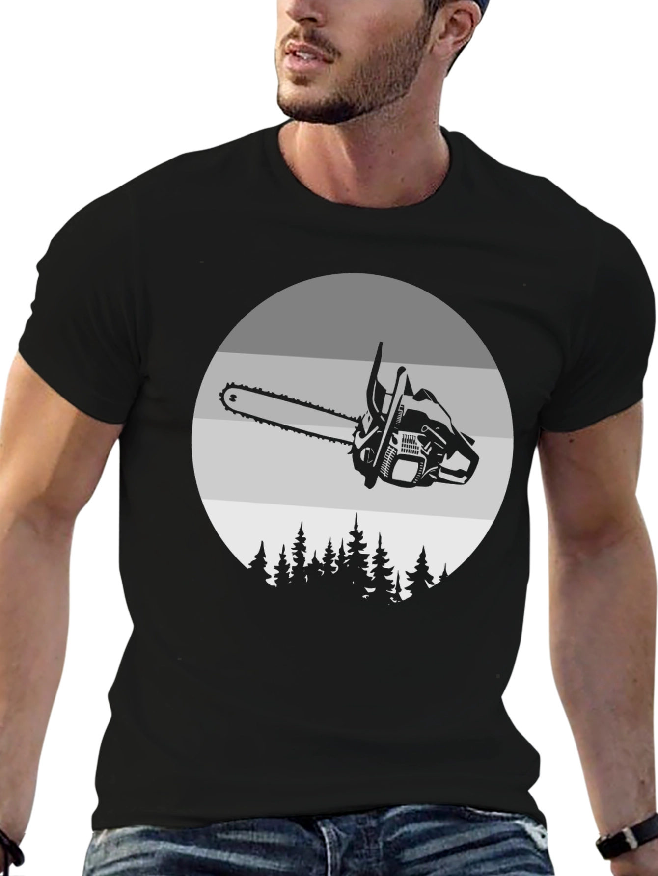 Chainsaw Forest T-Shirt - Unique Design