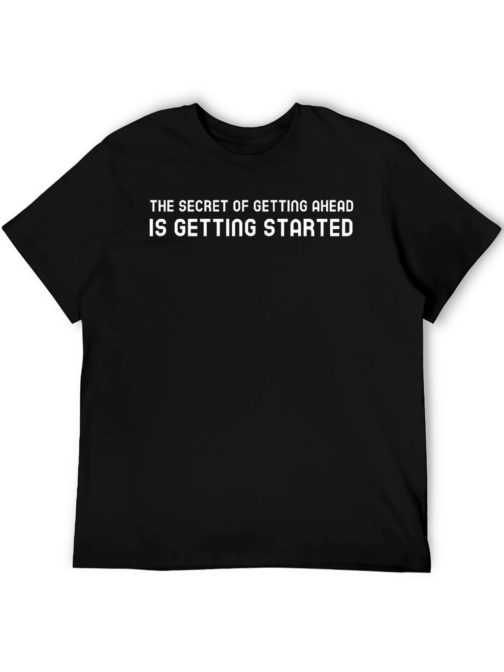 Motivational Black T-Shirt: Start Now!