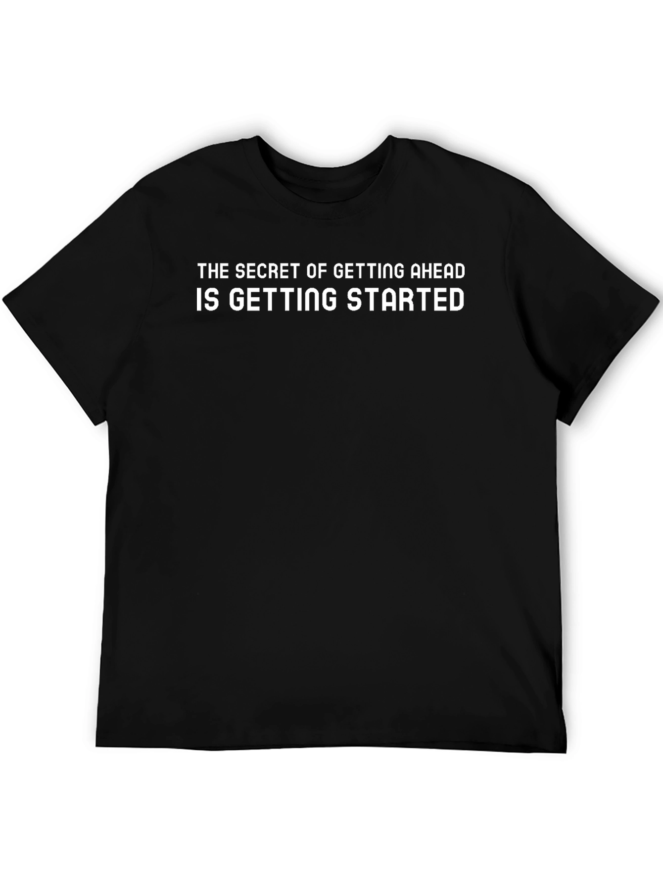 Motivational Black T-Shirt: Start Now!