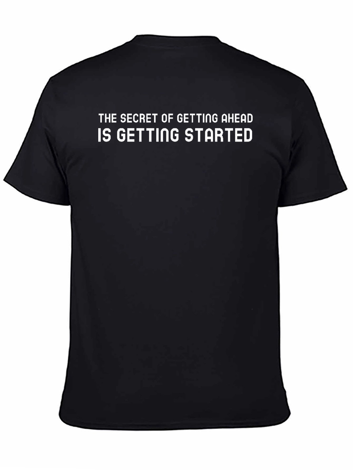 Motivational Black T-Shirt: Start Now!