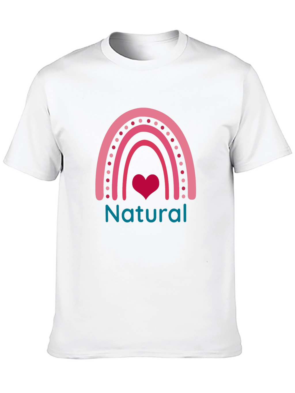 Natural Rainbow Heart Graphic Tee - Unisex