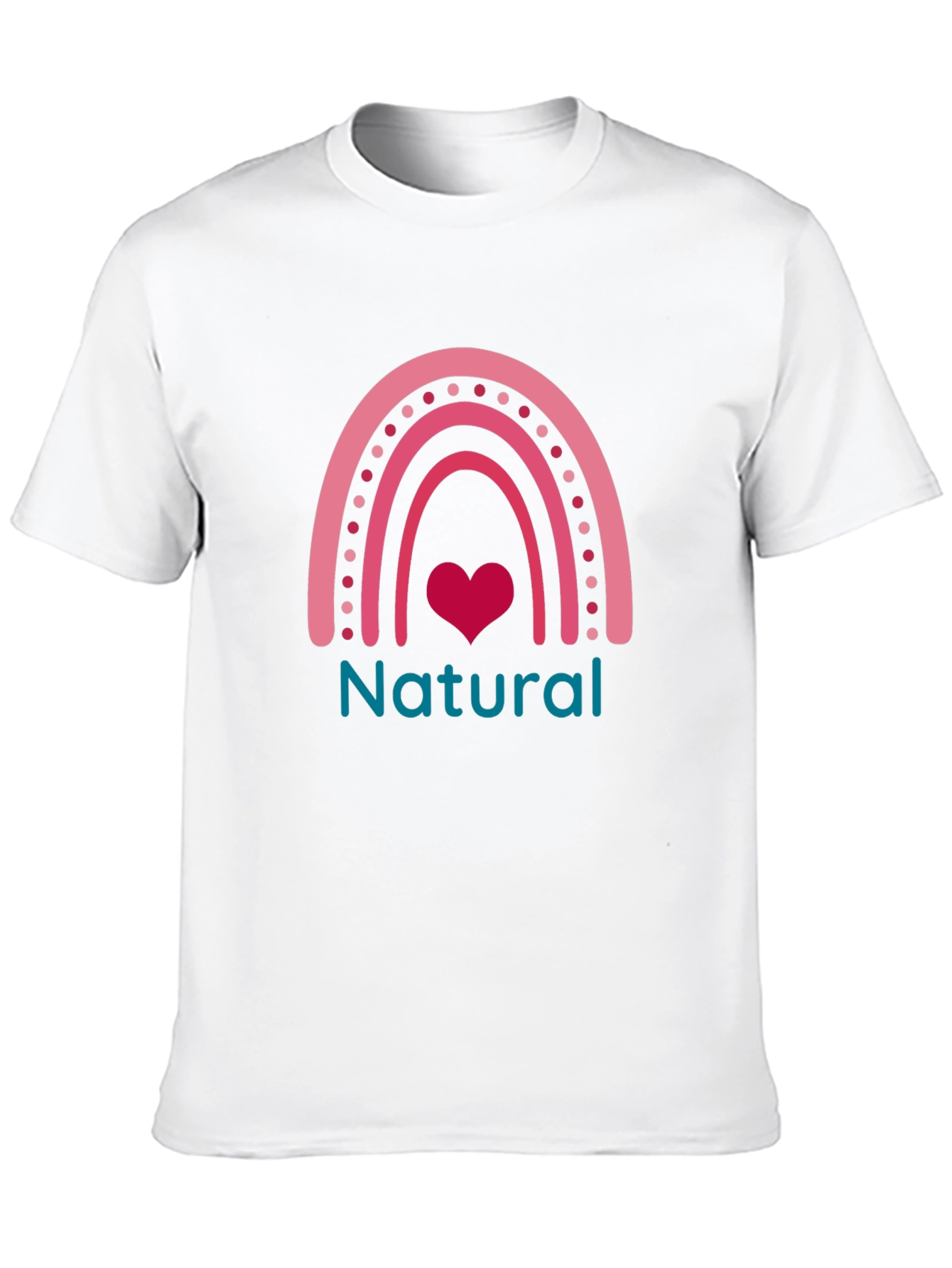 Natural Rainbow Heart Graphic Tee - Unisex