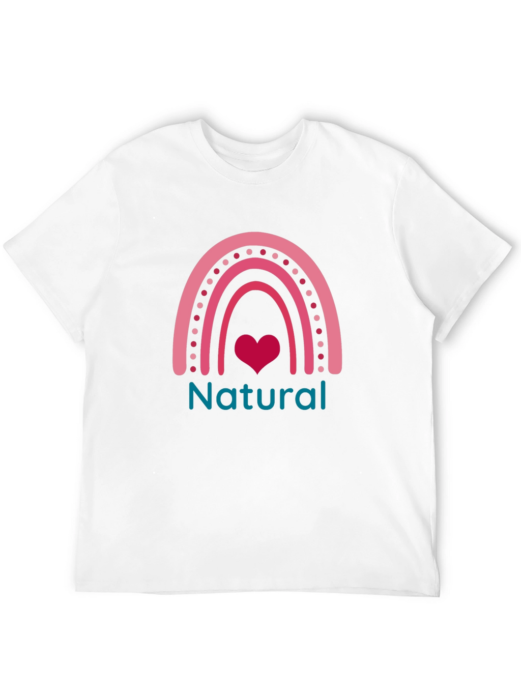 Natural Rainbow Heart Graphic Tee - Unisex