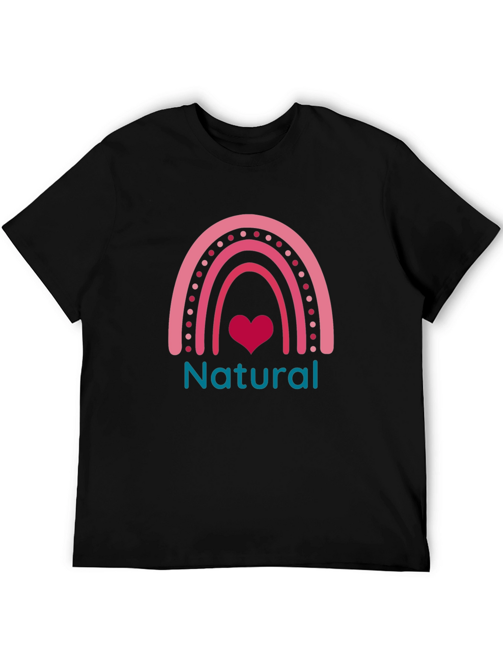 Natural Rainbow Heart Graphic Tee - Unisex