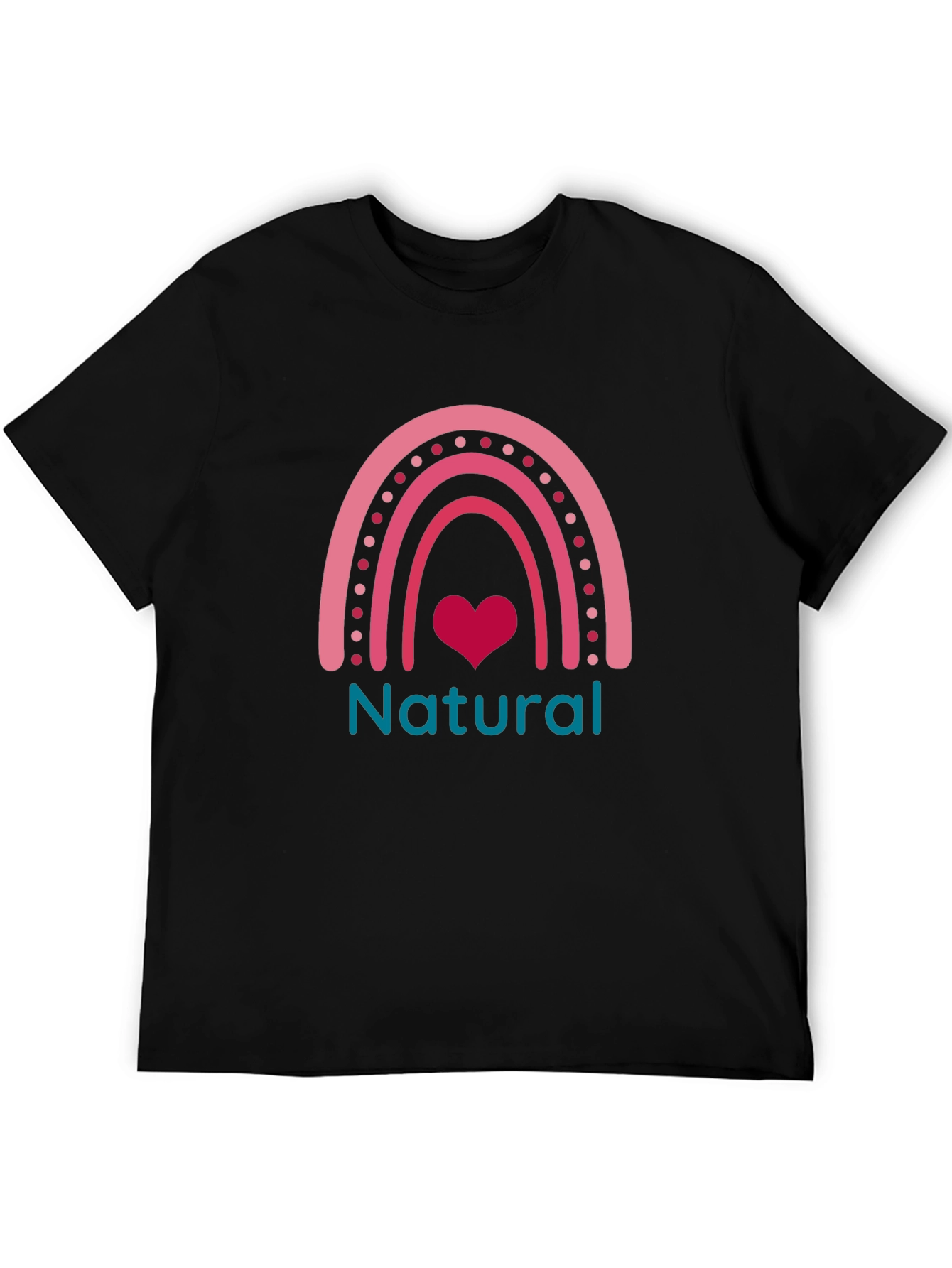 Natural Rainbow Heart Graphic Tee - Unisex