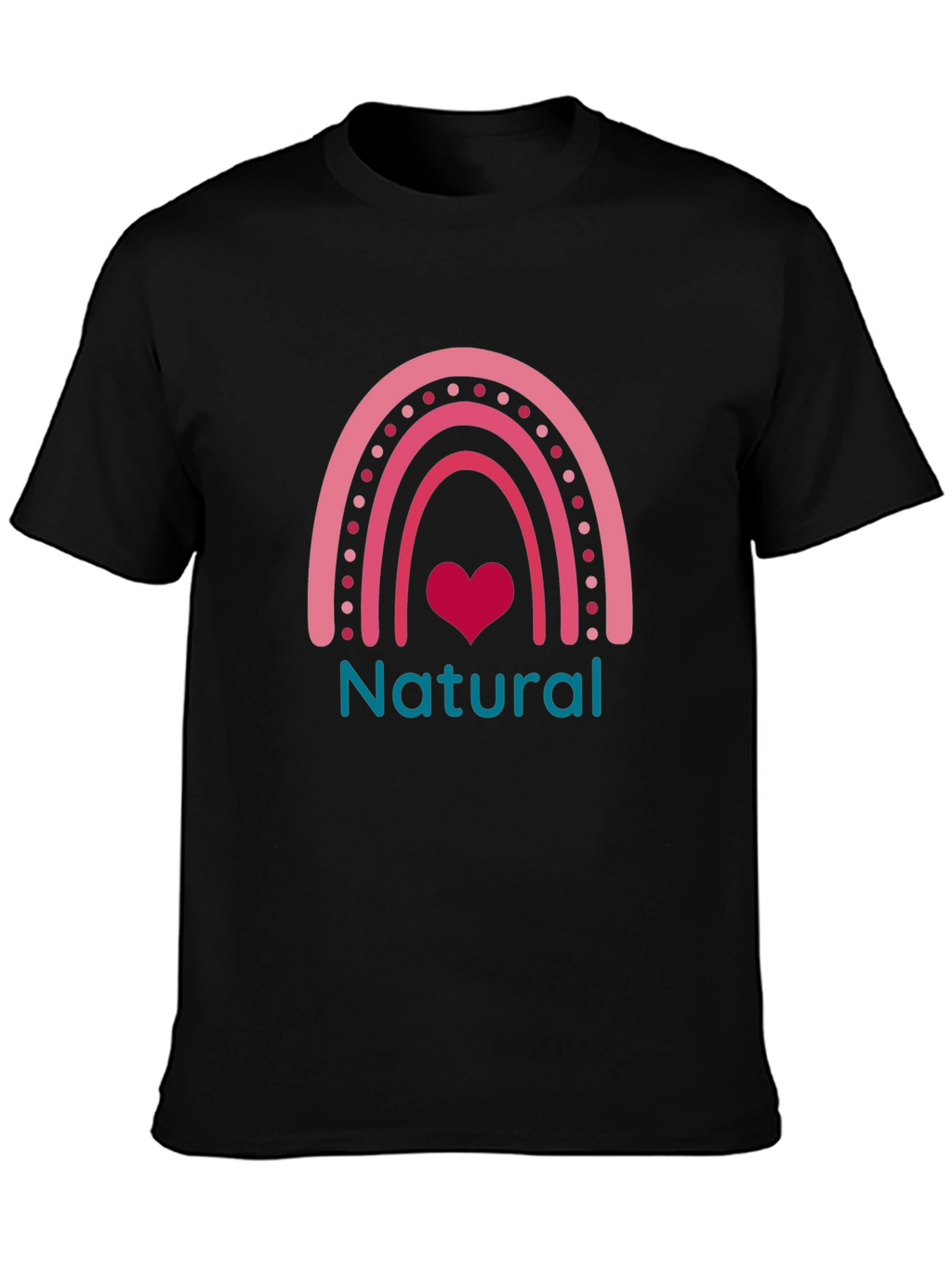 Natural Rainbow Heart Graphic Tee - Unisex