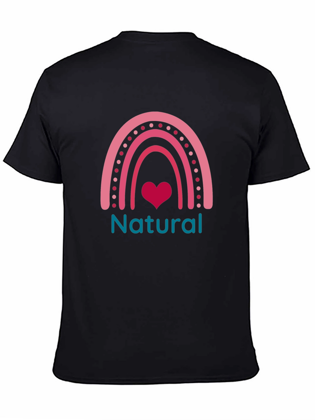 Natural Rainbow Heart Graphic Tee - Unisex