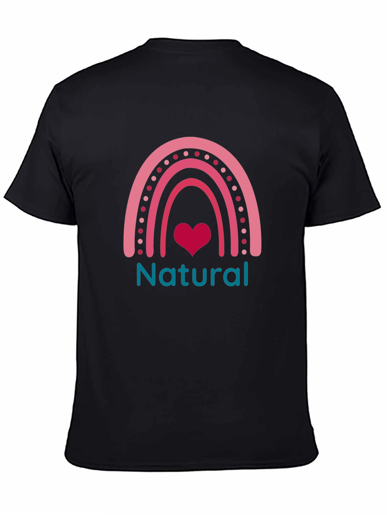 Natural Rainbow Heart Graphic Tee - Unisex