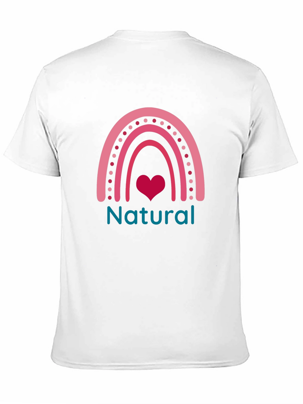 Natural Rainbow Heart Graphic Tee - Unisex