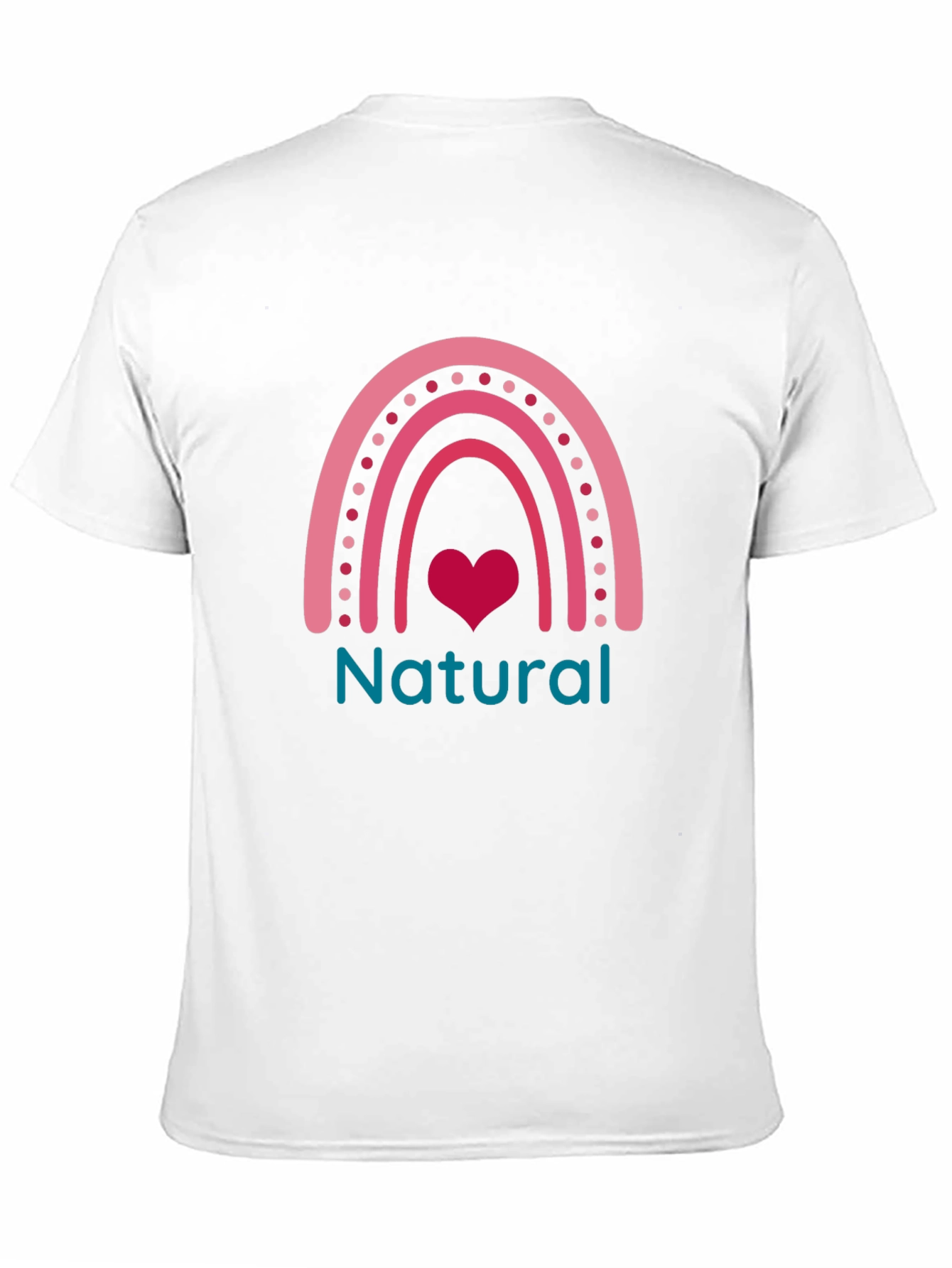 Natural Rainbow Heart Graphic Tee - Unisex