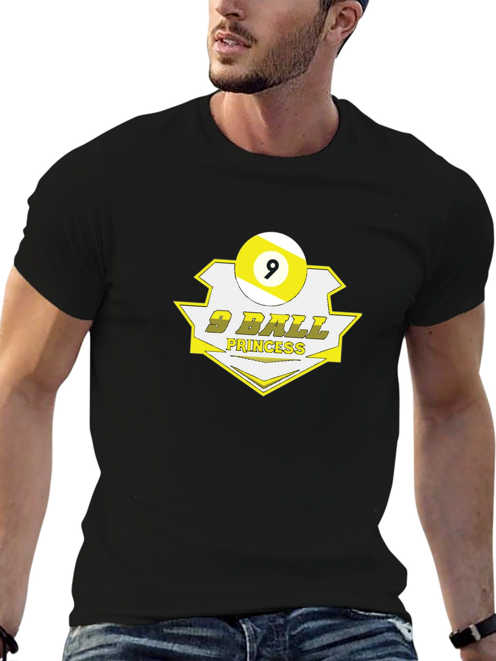 9 Ball Princess Black Graphic T-Shirt