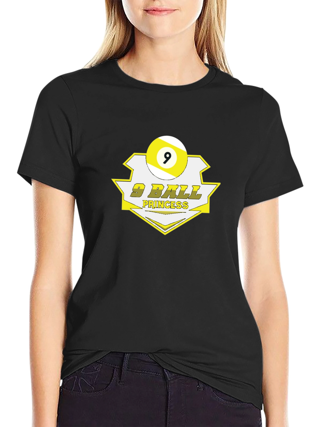 9 Ball Princess Black Graphic T-Shirt