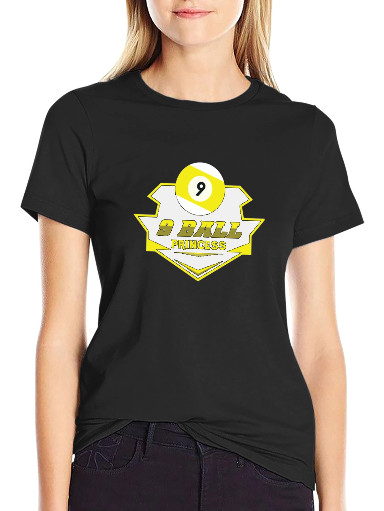 9 Ball Princess Black Graphic T-Shirt