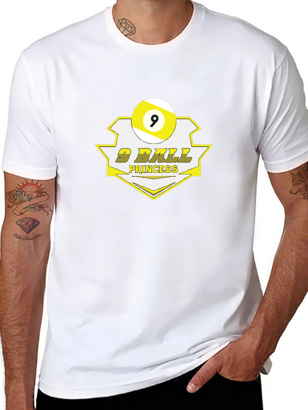 9 Ball Princess Black Graphic T-Shirt