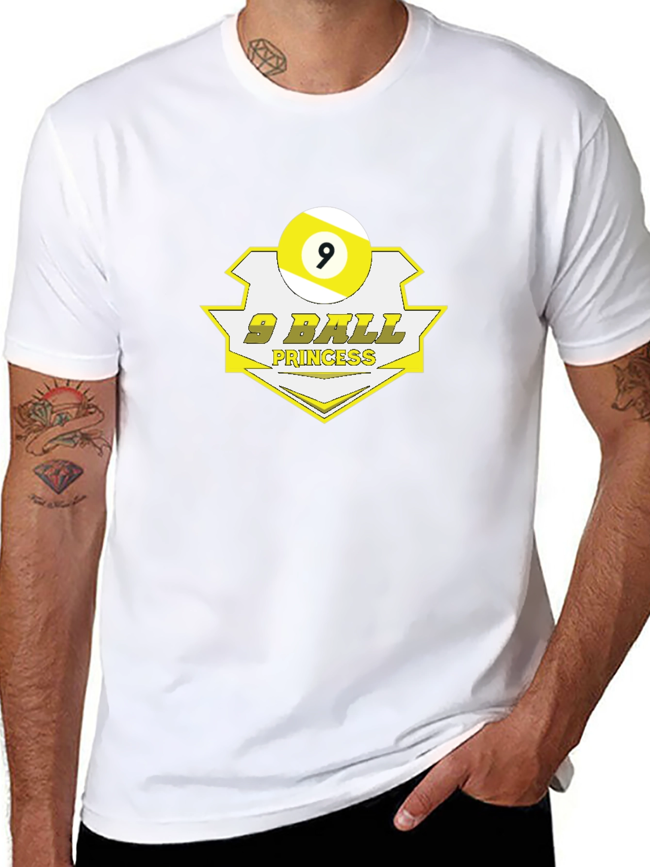 9 Ball Princess Black Graphic T-Shirt