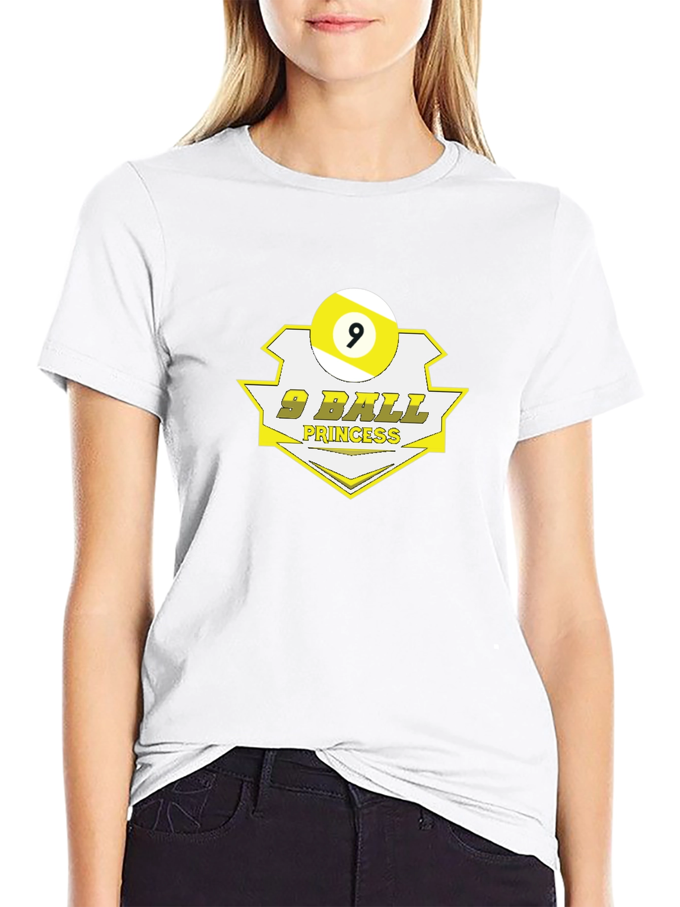 9 Ball Princess Black Graphic T-Shirt
