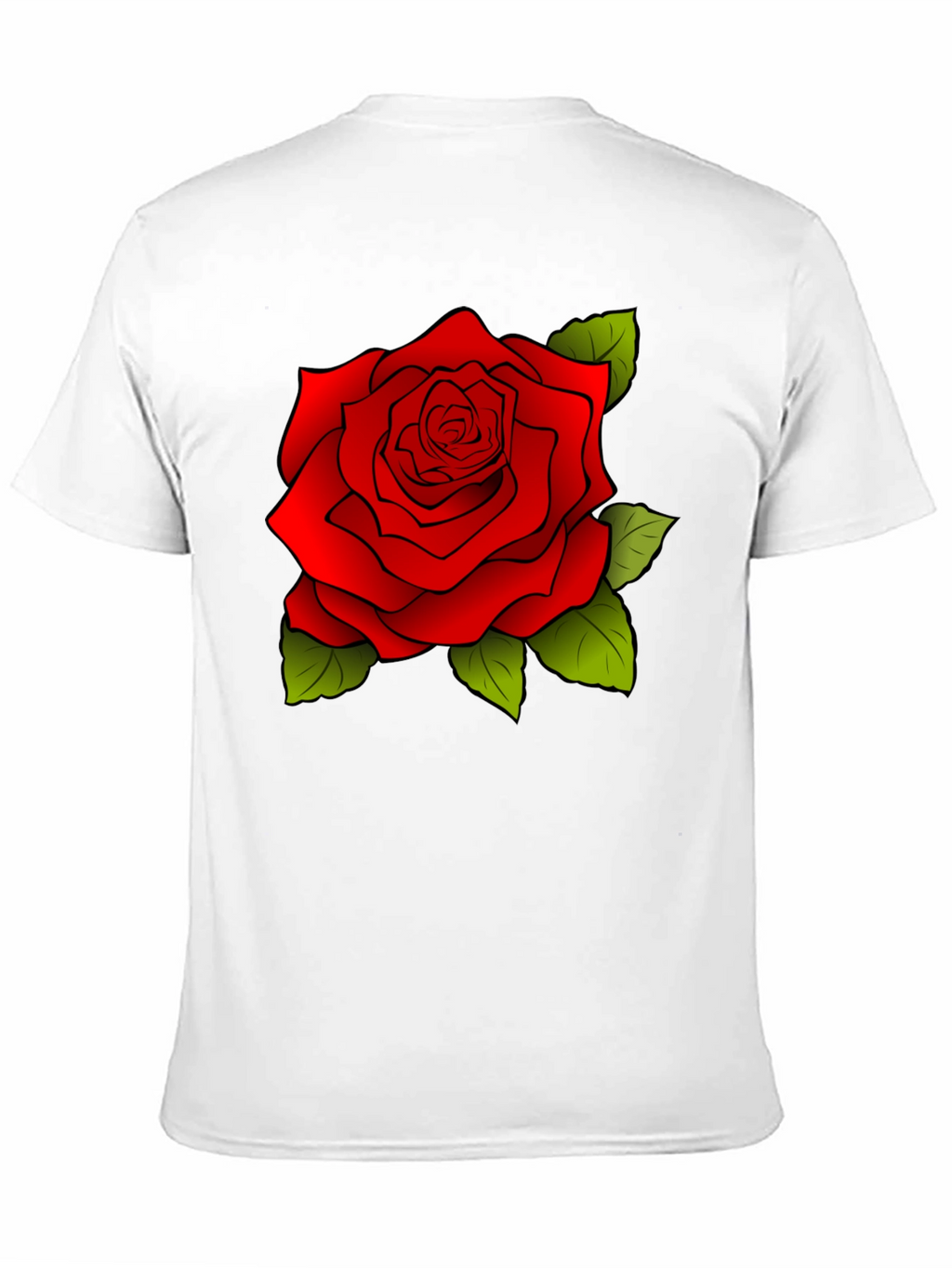 Rose Graphic Black T-Shirt for Men