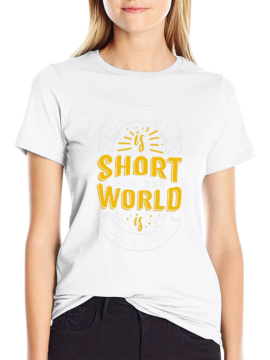 Life is Short World Wide Graphic T-Shirt