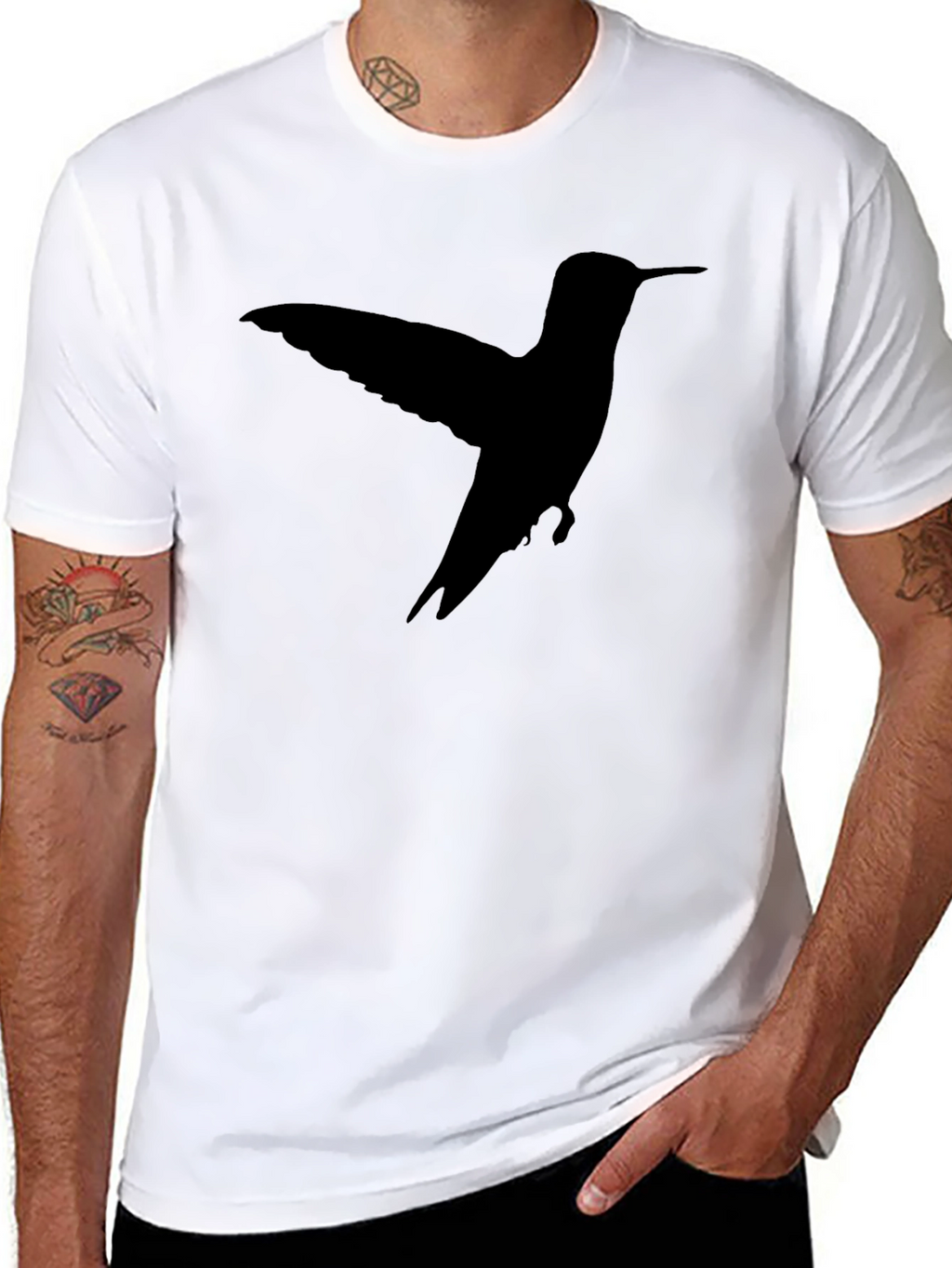 Hummingbird Silhouette Black T-Shirt