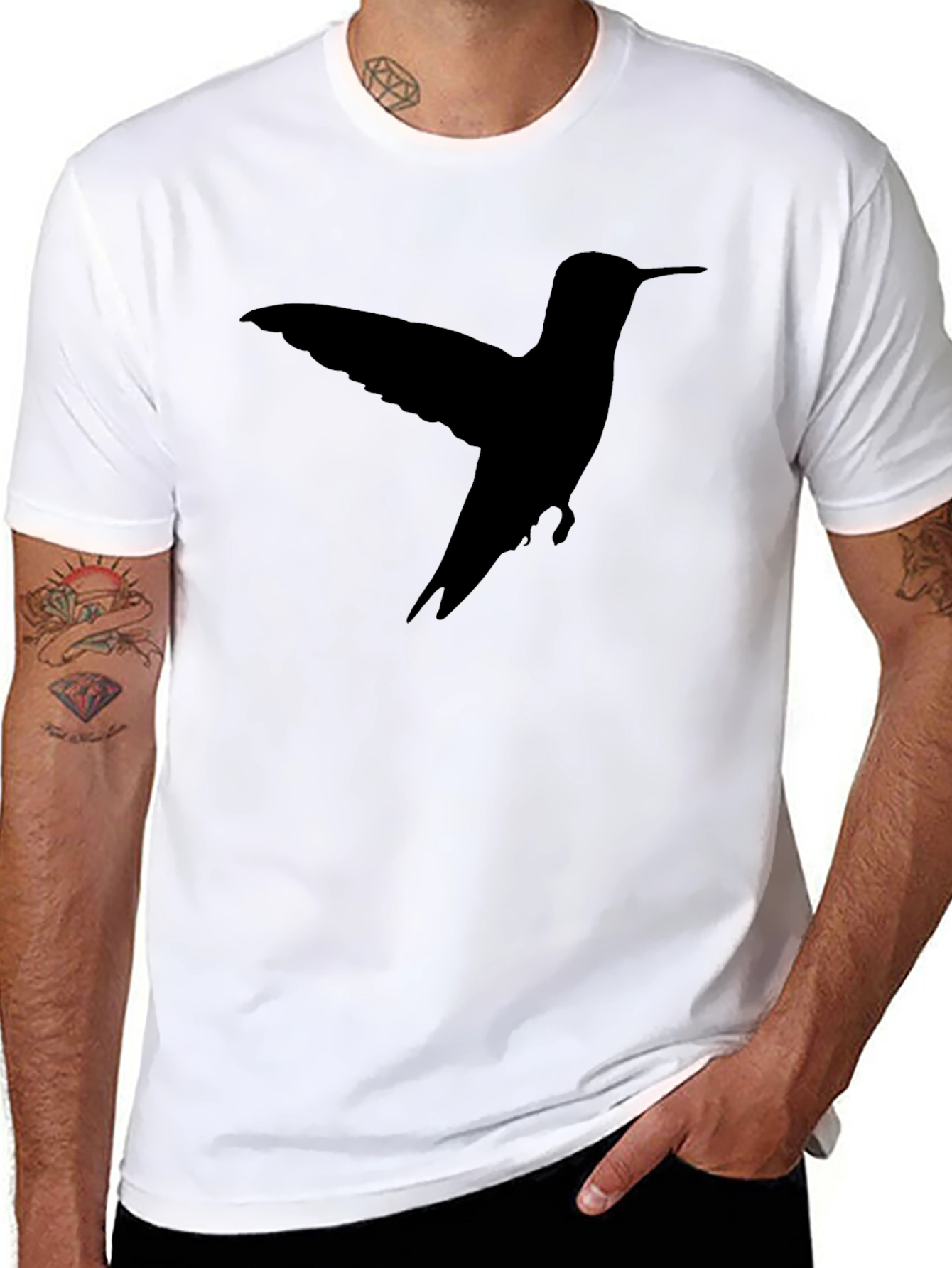 Hummingbird Silhouette Black T-Shirt