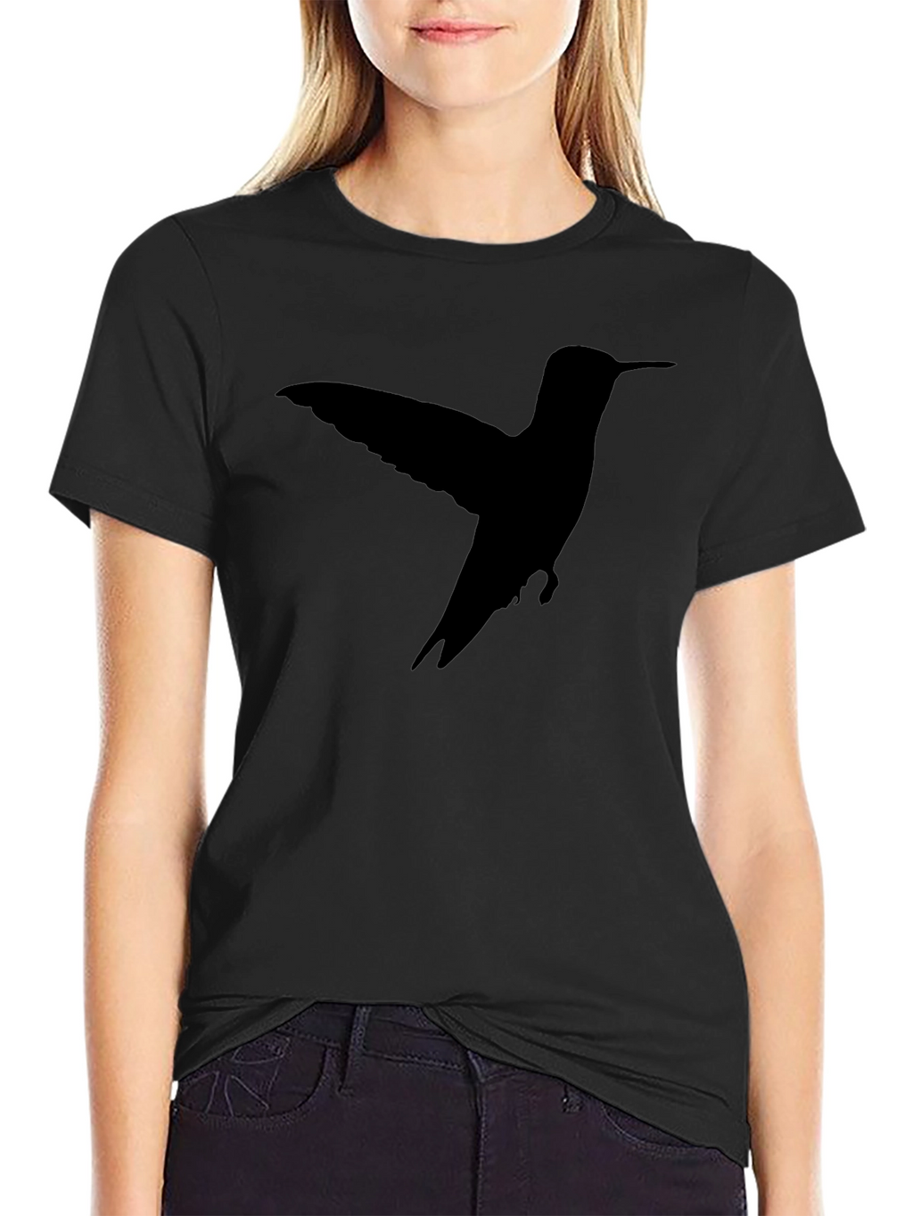 Hummingbird Silhouette Black T-Shirt