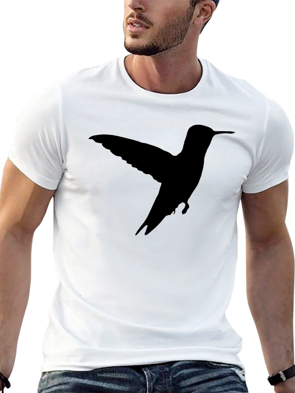 Hummingbird Silhouette Black T-Shirt