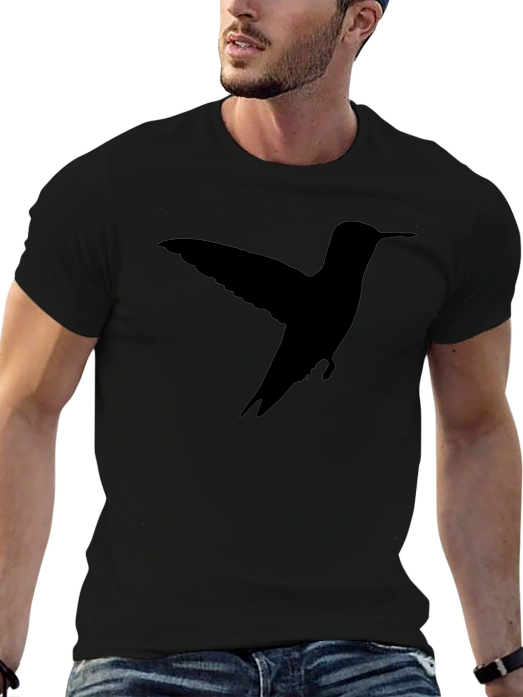 Hummingbird Silhouette Black T-Shirt