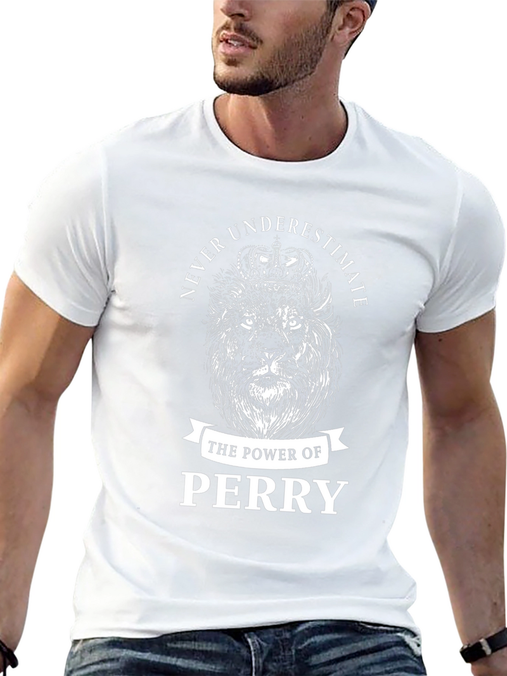 Never Underestimate Perry Lion Graphic T-Shirt