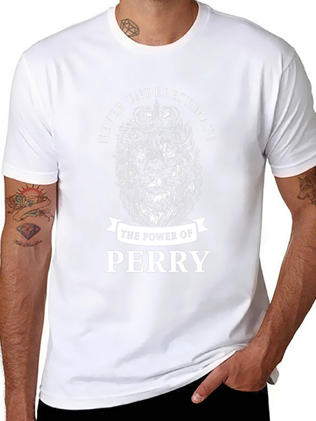 Never Underestimate Perry Lion Graphic T-Shirt