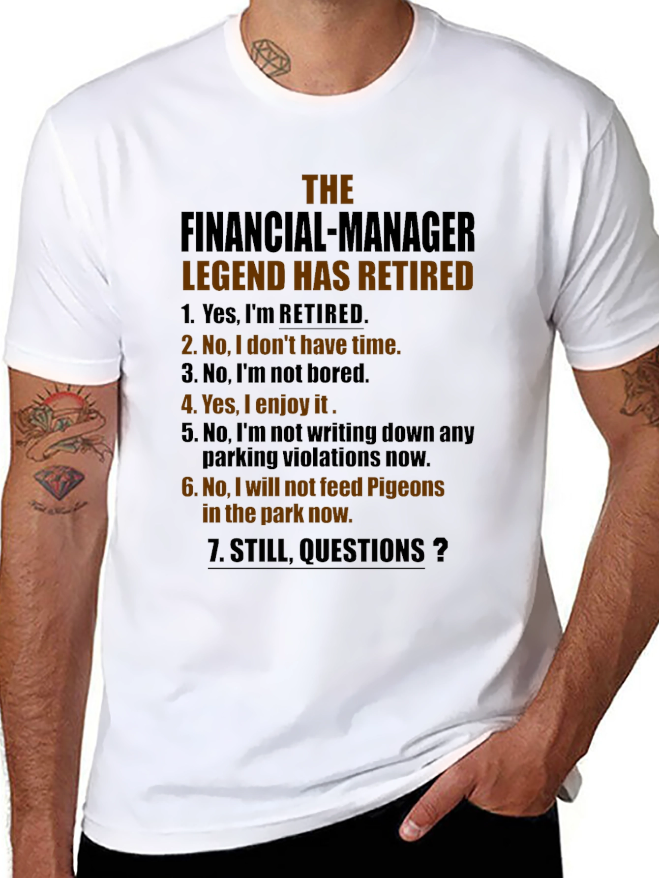 Retired Financial Manager Legend T-Shirt