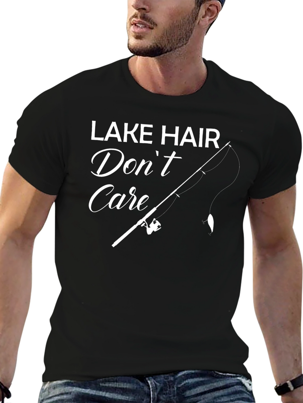 Lake Hair Dont Care Fishing T-Shirt