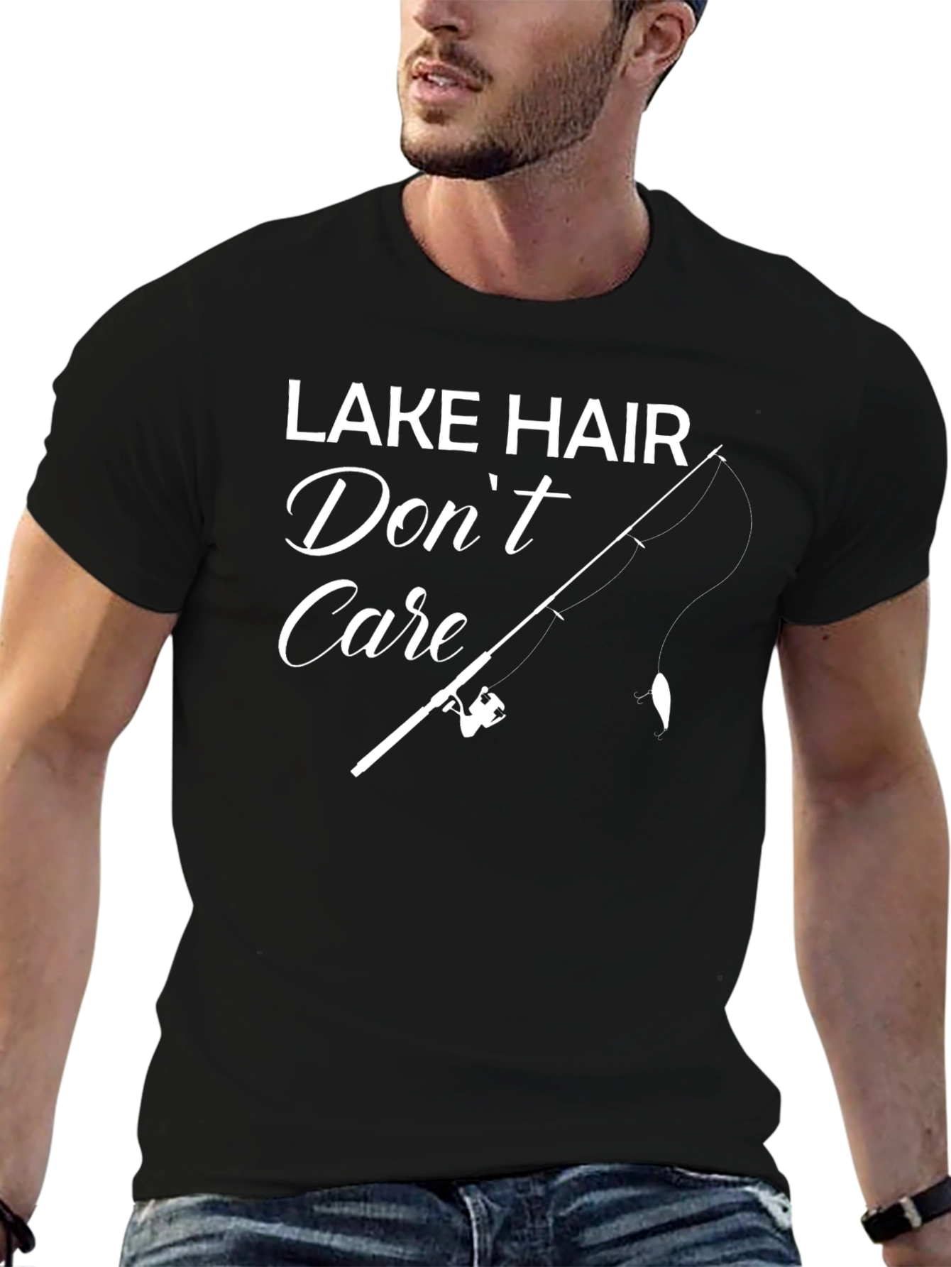 Lake Hair Dont Care Fishing T-Shirt