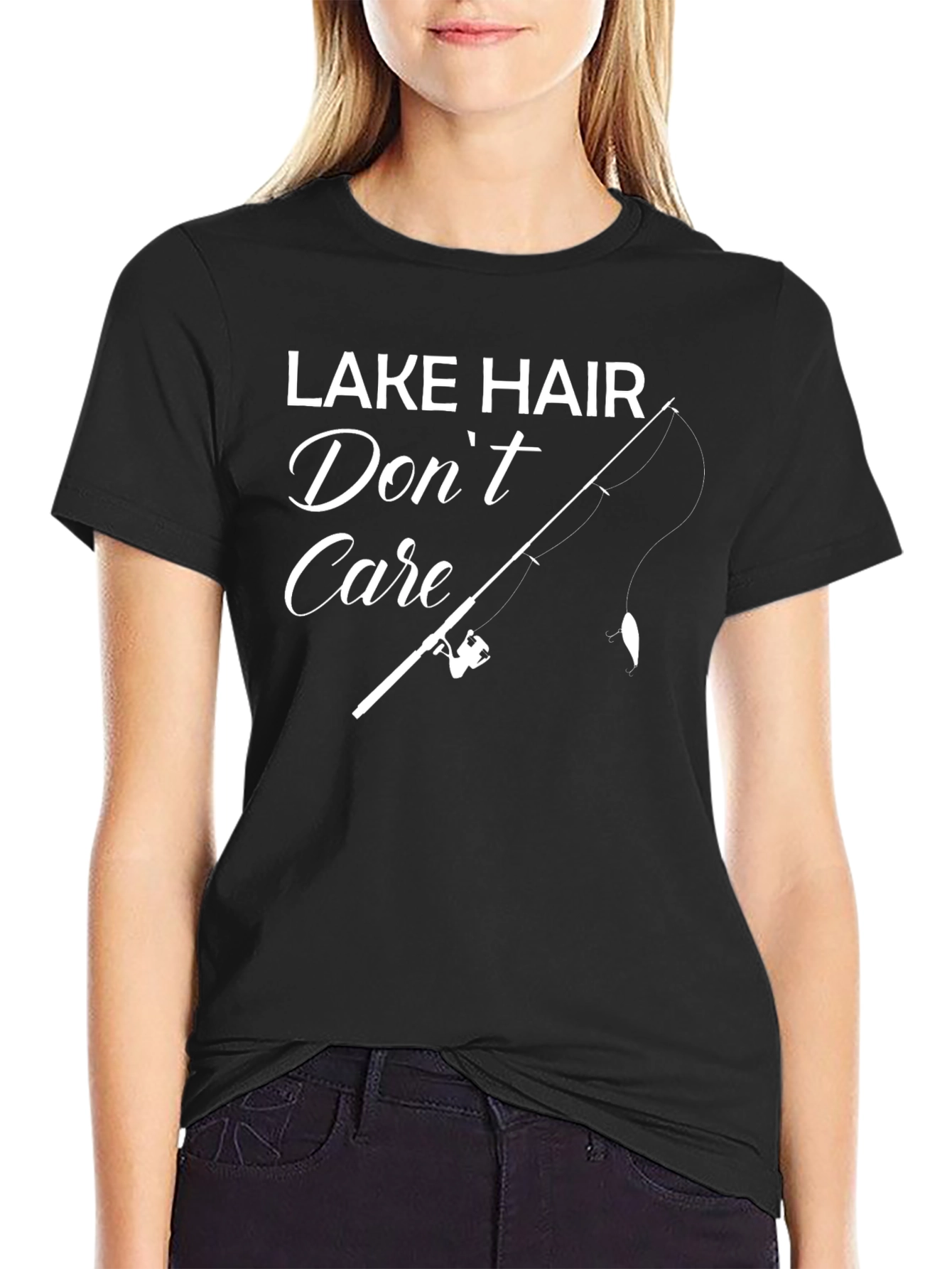 Lake Hair Dont Care Fishing T-Shirt