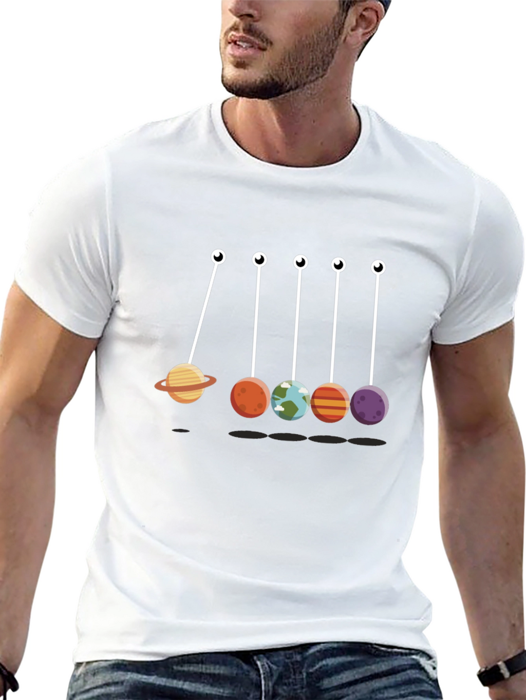 Planetary Pendulum Graphic Tee - Black