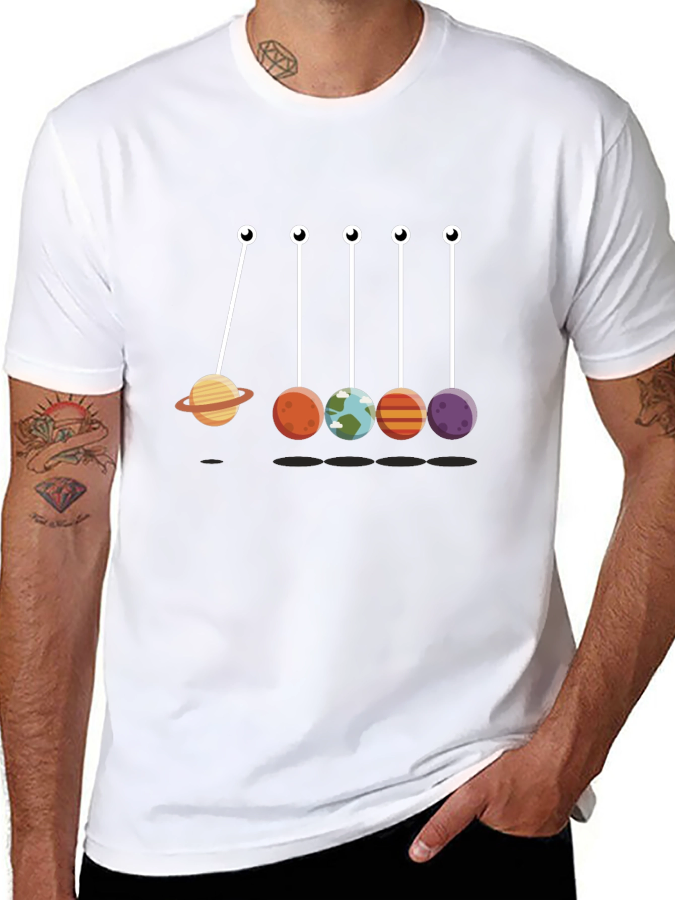 Planetary Pendulum Graphic Tee - Black