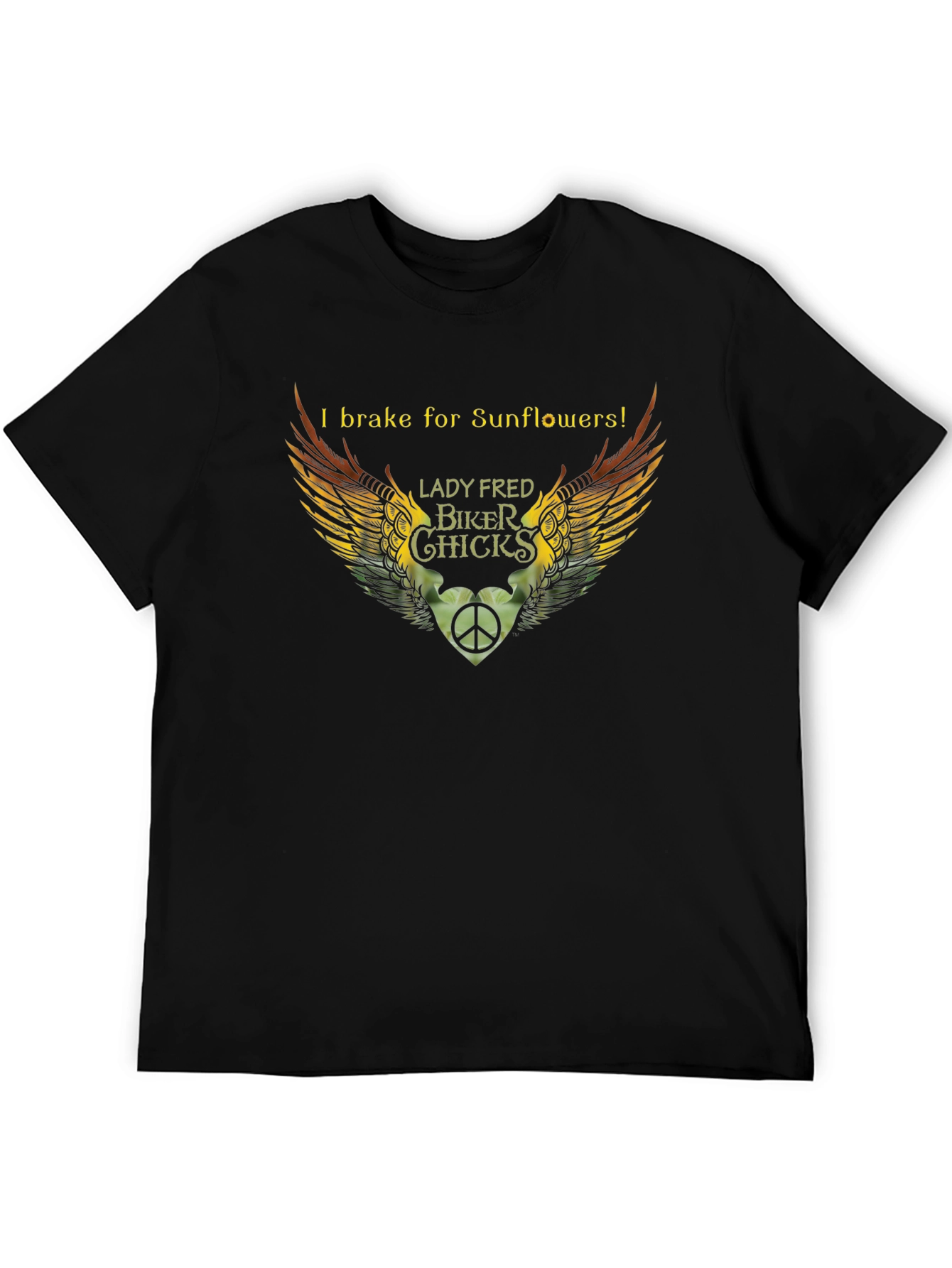 I Brake for Sunflowers Biker T-Shirt