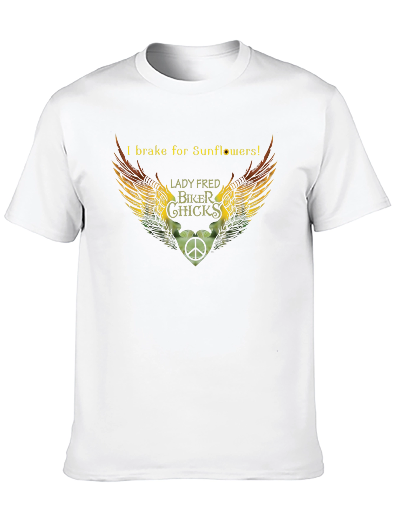 I Brake for Sunflowers Biker T-Shirt