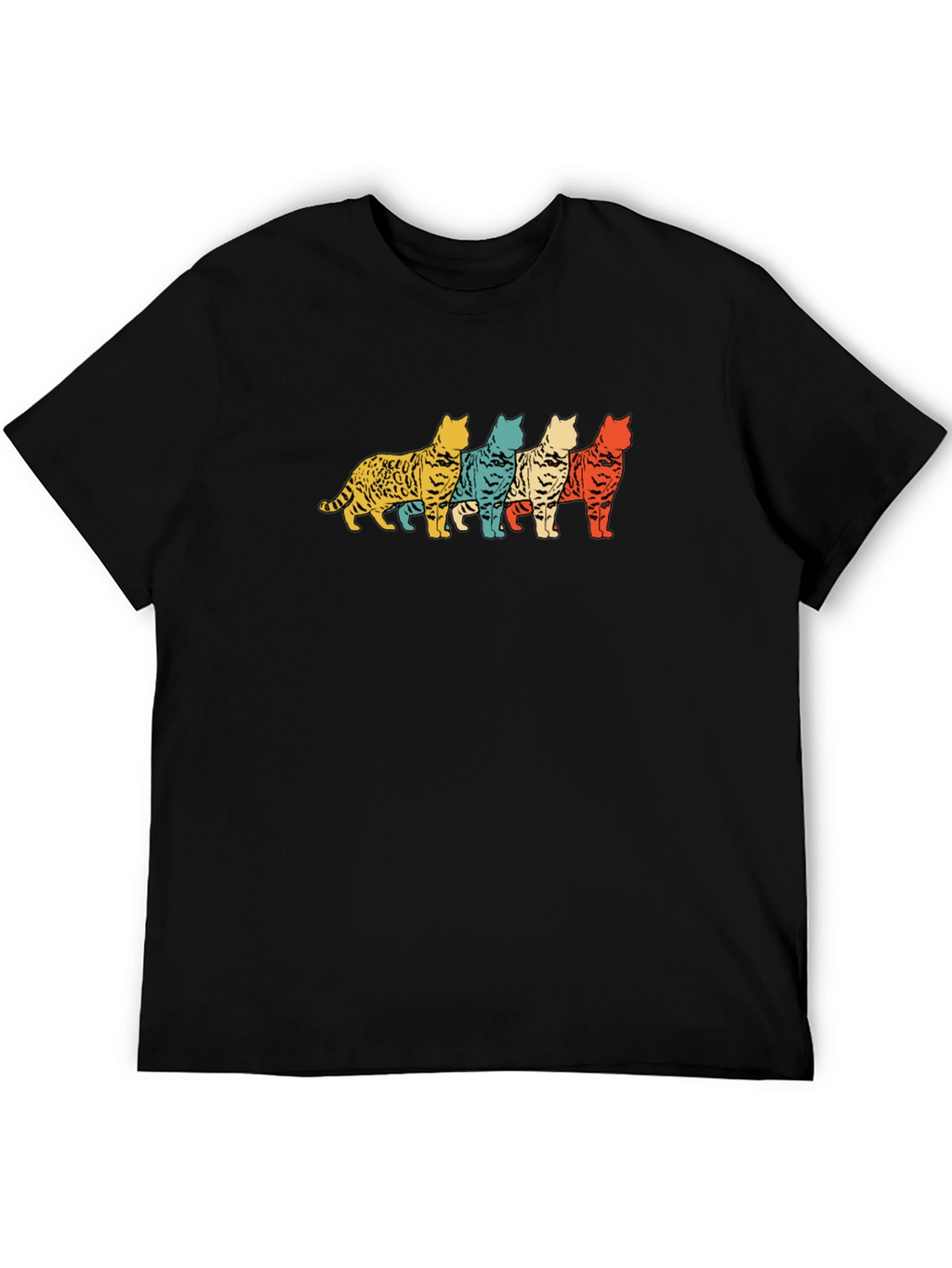 Retro Cat T-Shirt - Cool Feline Design
