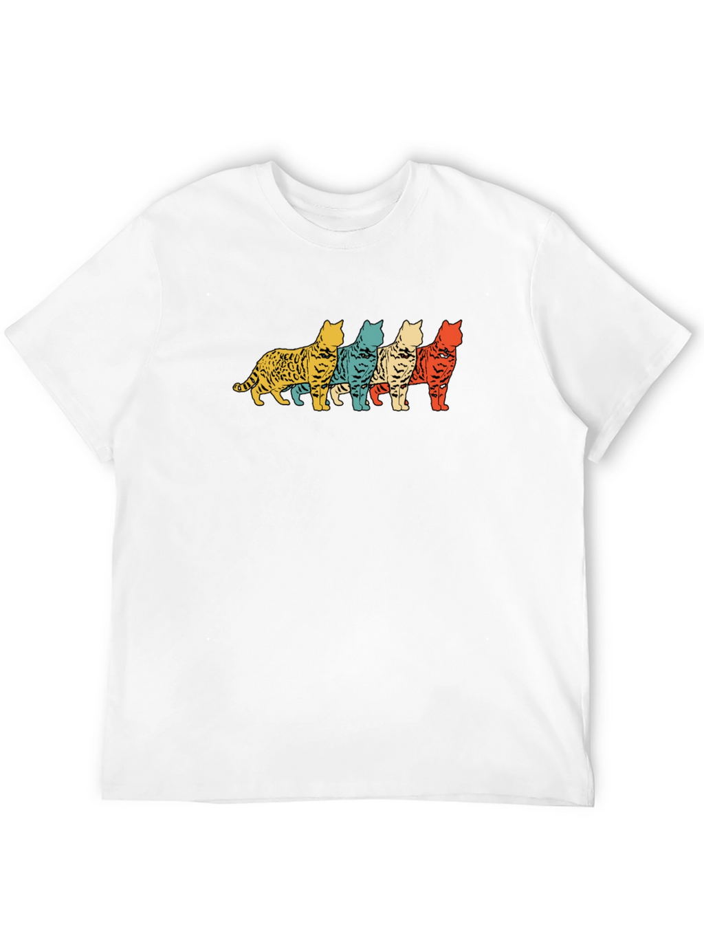 Retro Cat T-Shirt - Cool Feline Design